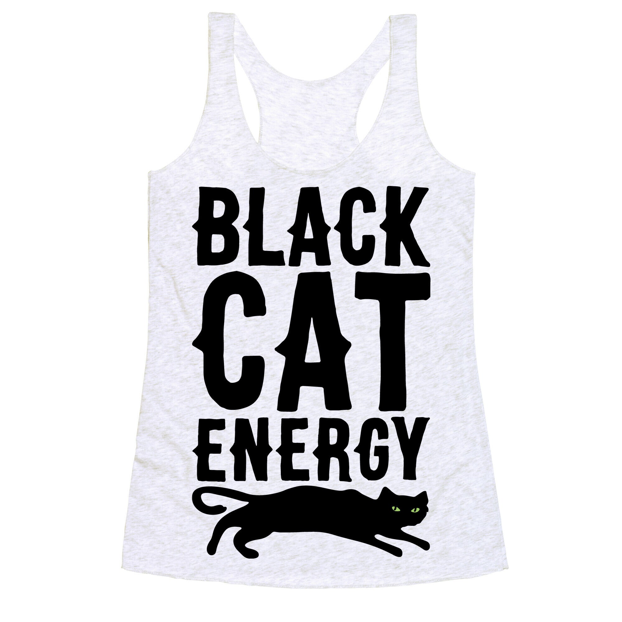 Black Cat Energy Parody Racerback Tank